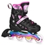 Picture of Skrituslidas/ Slidas NH10905 4in1 PINK LED RAINBOW SIZE M(35-38) INLINE/ICE-SKATES NILS EXTREME