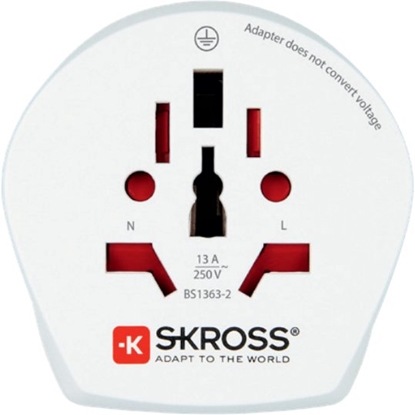 Picture of Skross 1.500210-E, Type F, Universal, Type I (AU), Type B, Type C, Type F, Type G (UK), Type I (AU), Type J (CH), Type L (IT), Type N (BR), 100-250 V, 50 - 60 Hz