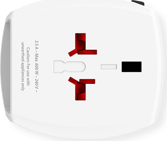 Picture of Skross MUV USB 2A Universal 2-pole Travel Adapter, worldwide