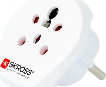 Изображение Adapter AV Skross Adapter podróny Indie Izrael Dania Europy - Wyjcie, typ Wtyk ze stykiem ochronnym (typ F, CEE 7/7)