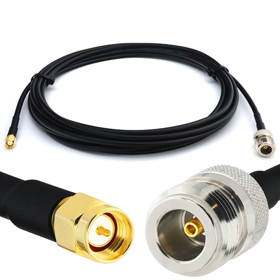 Picture of SMA Male to N Female 2m RG58/U Coaxial Cable
