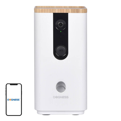 Attēls no Smart snack feeder with camera T03 Dogness (White)