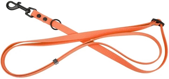 Изображение Smycz dla psa 3w1 z wytrzymaej gumy, pomaraczowa, 16mm/1,00-1,80 m