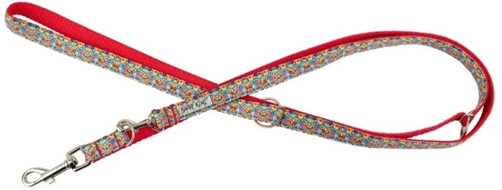 Picture of Smycz dla psa, wzr folk, regulowana, tama, 20MM/220CM czerwona