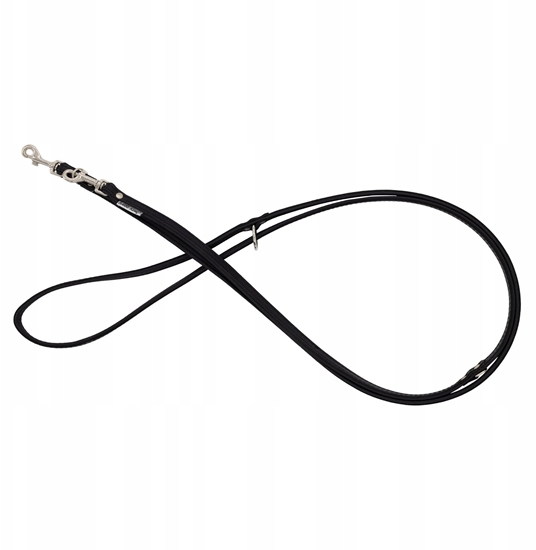 Picture of Smycz regulowana skrzana dla psa, czarny/czarny, XS-S, 12mm/200cm