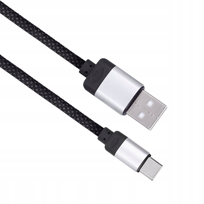 Attēls no Kabel USB Solight USB-A - USB-C 1 m Czarny (SSC2301)