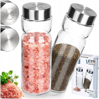 Attēls no Solniczka i pieprzniczka szklana 170 ml 2 szt.