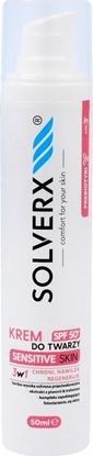 Picture of Solverx SOLVERX Sensitive Skin Krem do twarzy 3w1 z SPF50+ - skóra wraliwa 50ml