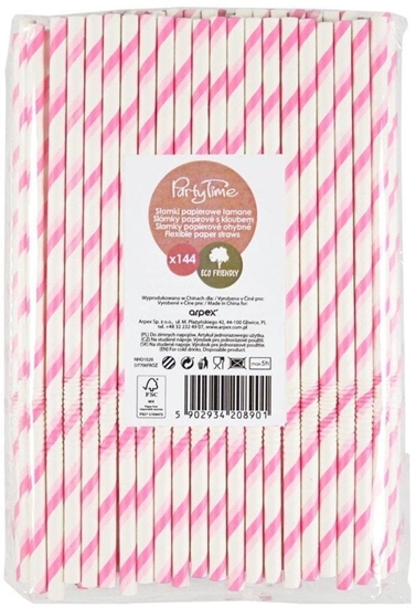 Изображение Somki papierowe amane róowe 144szt