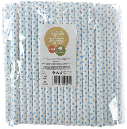 Изображение Somki papierowe jumbo 10mm niebieskie 144szt