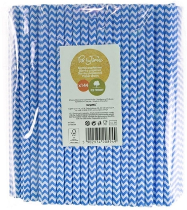 Изображение Somki papierowe shake 8mm niebieskie 144szt