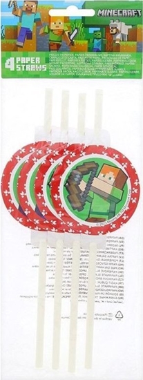 Изображение Somki papierowe z medalionem Minecraft 4szt