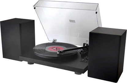 Picture of Soundmaster PL711SW, Belt-drive audio turntable, Black, V-belt, Metal, 33 RPM, 45 RPM