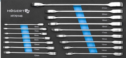 Picture of Sourcing HOGERT SINGLE-EYE WRENCH WITH RATCHET, 16 pcs. / EVA INSERT