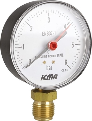 Attēls no Sourcing MANOMETER 80MM. 1/2. 10 BAR