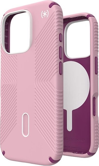 Picture of Speck Speck Presidio2 Grip ClickLock & MagSafe - Etui iPhone 16 Pro (Wednesday Pink / Boysenberry Purple / White)