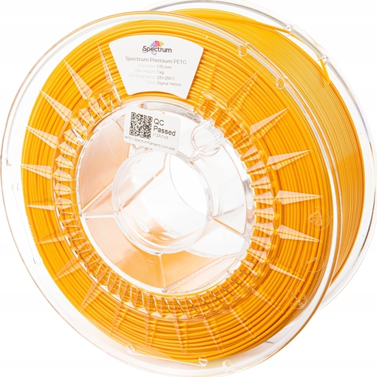 Picture of SPECTRUM Tisková struna (filament) Premium PET-G 1.75mm SIGNAL YELLOW 1kg