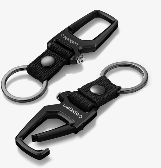 Picture of Spigen Carabiner With KeyRing 2 Pack, black