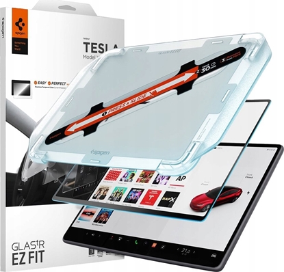 Изображение Etui do nawigacji Spigen Tesla EZ Fit Anti Glare Screen Protector 1 Pack, transparency - Tesla Model 3 (2024)