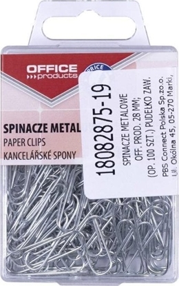 Изображение Spinacze metalowe srebrne 28mm 100szt