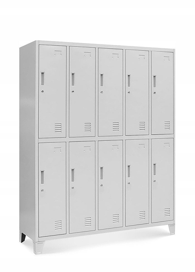Picture of Spind Kleiderspind mit 10 Abteilen BARTEK, 1360 x 1720 x 450 mm, grau