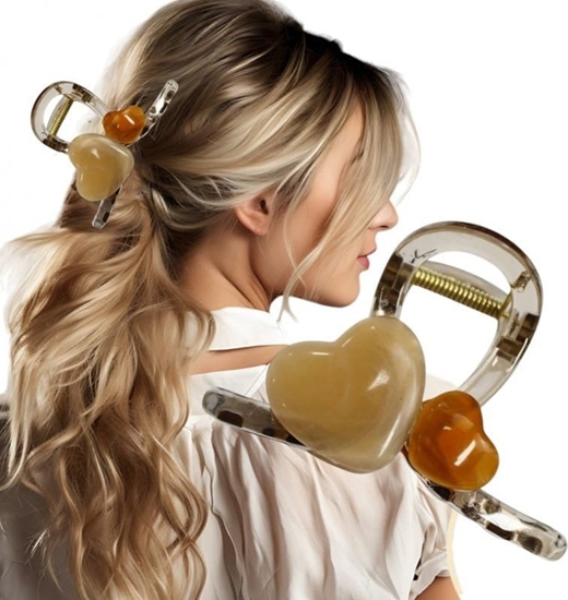 Picture of Spinka klamra do wosów XL transparentna SERCA 8x6cm SP376