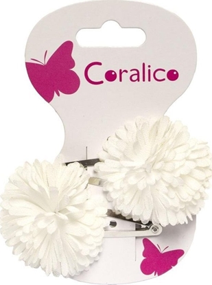 Attēls no Spinki z kwiatkiem biaym 2szt