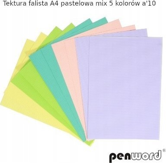 Picture of St. Majewski Tektura A4 falista pastelowa 10szt