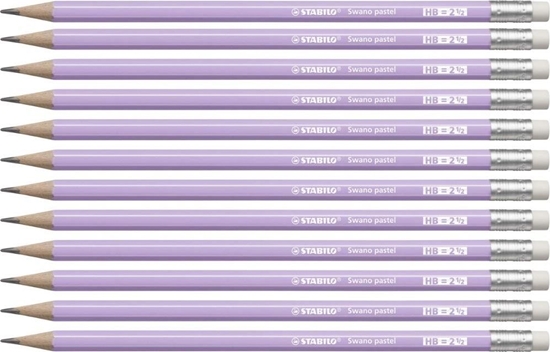 Picture of Stabilo Oówek Swano Pastel HB z gumk lilia (12szt)