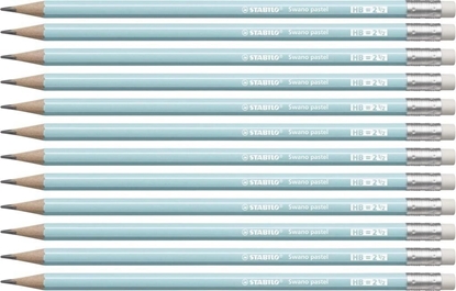 Attēls no Stabilo Oówek Swano Pastel HB z gumk niebieski (12szt)