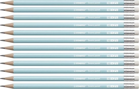Picture of Stabilo Oówek Swano Pastel HB z gumk niebieski (12szt)