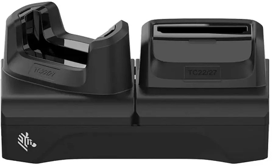 Изображение Stacja dokujca 1-stanowiskowa do terminala danych Zebra TC22/TC27 / Dodatkowa bateria / wymagany zakup zasilacza PWR-BGA12V50W0WW i kabla CBL-DC-388A1-01 lub KIT-PWR-12V50W