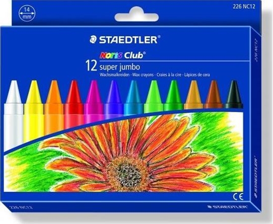 Picture of Staedtler Kredki woskowe 12 kolorów super jumbo Noris Club