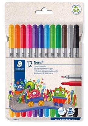 Изображение STAEDTLER Noris Club Fasermaler mit Doppelspitze 12-er Pack retail