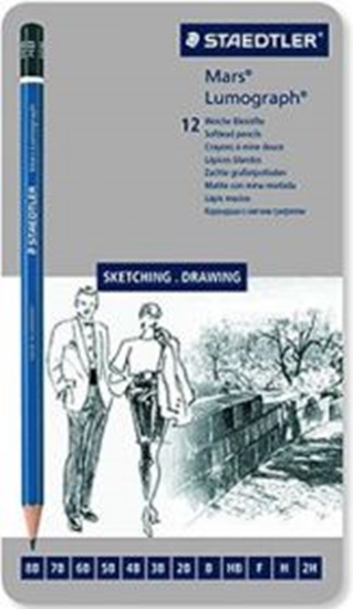 Picture of Staedtler Oówki szkicowe Lumograph 8B-2H