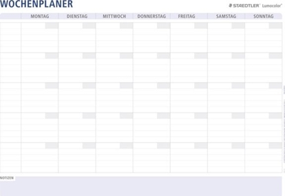 Изображение Staedtler STAEDTLER Jahresplaner Lumocolor Wochenplaner 2025 A1 Format