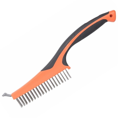 Picture of Stålbørste med skraber - 3 rækker