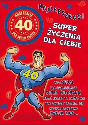 Attēls no Stamp Karnet Party naklejany B6+koperta Urodziny 40 wz05