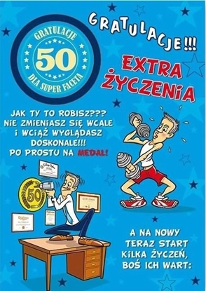 Attēls no Stamp Karnet Party naklejany B6+koperta Urodziny 50 wz02