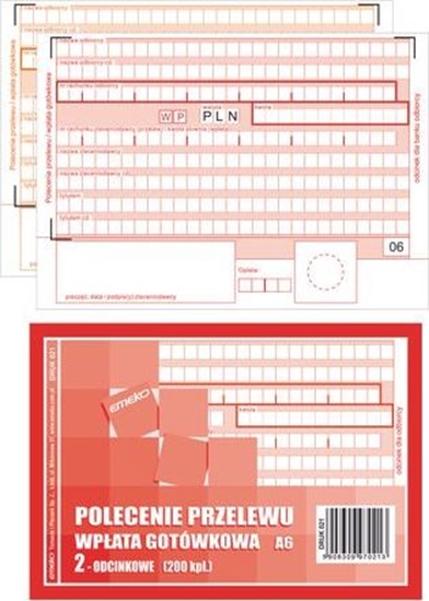 Picture of Staples Druk akcydensowy polecenie przelewu A6 1+1 200/kpl