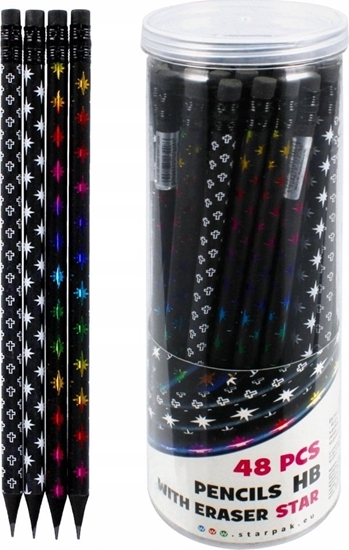 Picture of Starpak Oówek okr±gy z gumk± HB Star (48szt)