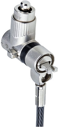 Изображение StarTech.com 25-Pack Universal Laptop Lock 6.6ft, Keyed Alike Locking Cable, Security Cable, Compatible w/Noble Wedge/Nano/K-Slot, Anti-Theft Cut-Resistant Cable - TAA - Sicherheitskabelschloss - Schwarz, Silber - 2 m - TAA-konform (Packung mit 25)