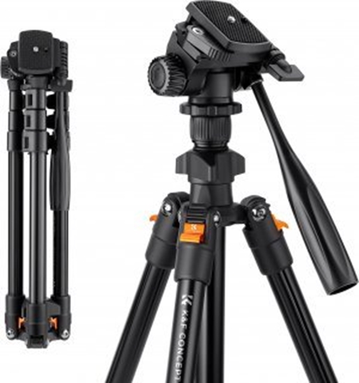 Изображение Statyw K&F Statyw video Concept K234A0 z gowic 3D i uchwytem na telefon