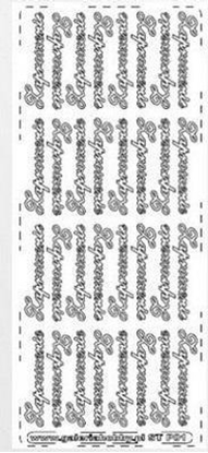 Attēls no Stiker aurowy 32szt zaproszenie srebrny