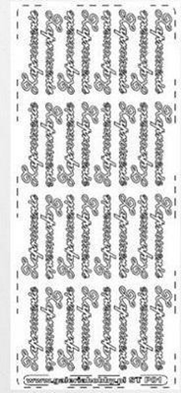 Picture of Stiker aurowy 32szt zaproszenie srebrny