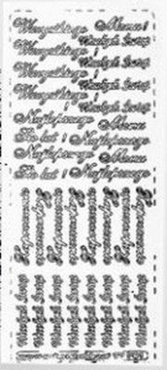 Picture of Stiker aurowy z napisami polskimi10x23cm srebrny