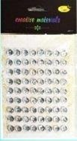 Изображение Stiker z krysztakami 10mm 72szt srebrny