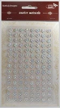 Picture of Stiker z krysztakami Kwiaty 8mm 112szt