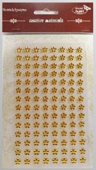 Picture of Stiker z krysztakami Kwiaty zociste 8mm 112szt