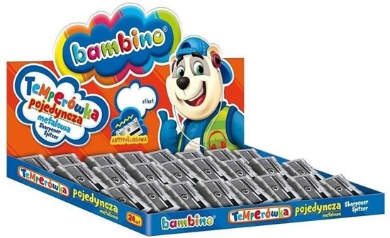 Изображение St-Majewski Temperówka pojedyncza metalowa (24szt) BAMBINO